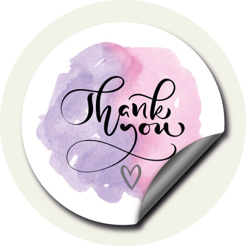 Thank You Stickers Multiple Designs Available
