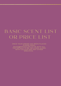 Basic Scent/ Price List